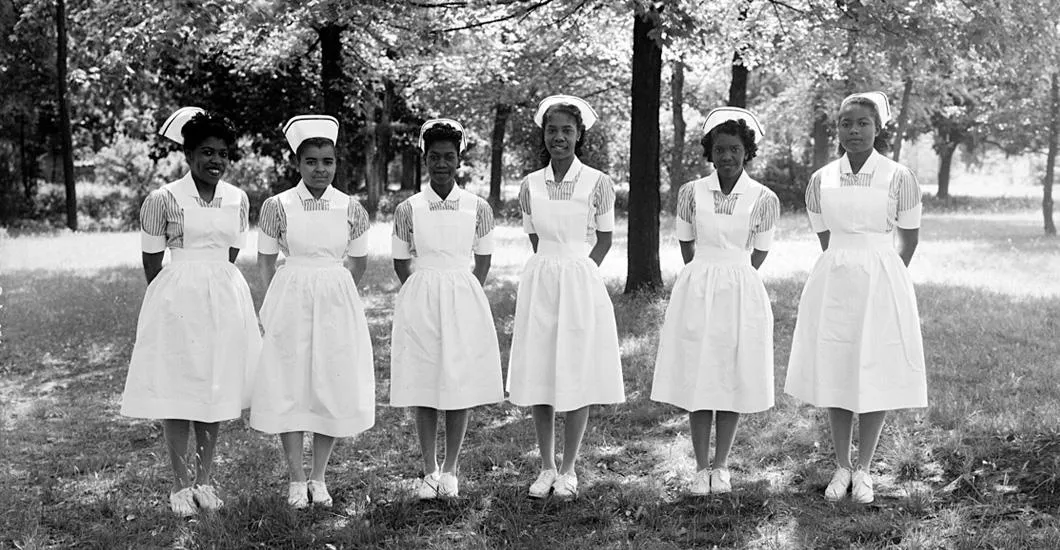 African American nurses from historic black university St Augustine's, North Carolina, in 1949