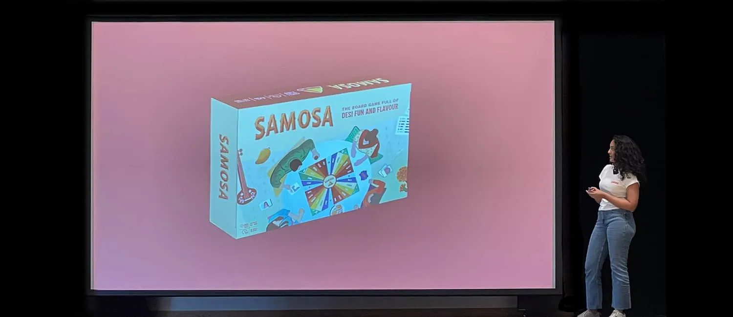 Samosa founder Aanchal Khandelwal presents her business pitch
